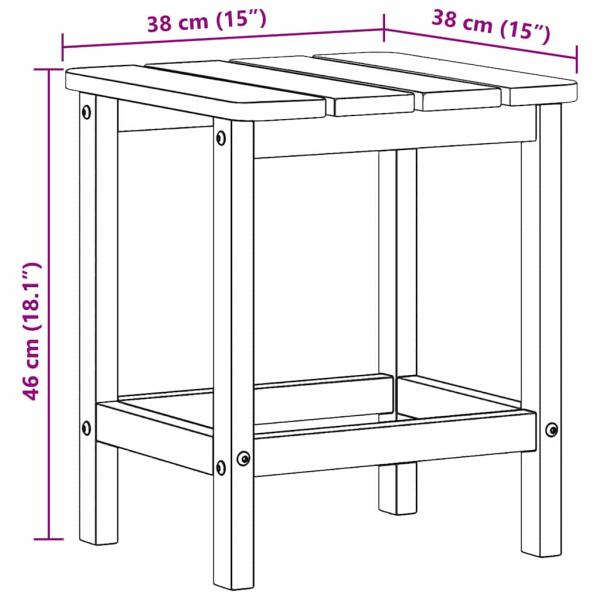 Adirondack Beistelltisch Schwarz 38x38x45 cm HDPE