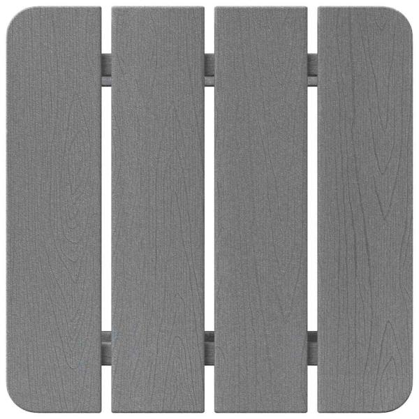 Adirondack Beistelltisch Hellgrau 38x38x45 cm HDPE
