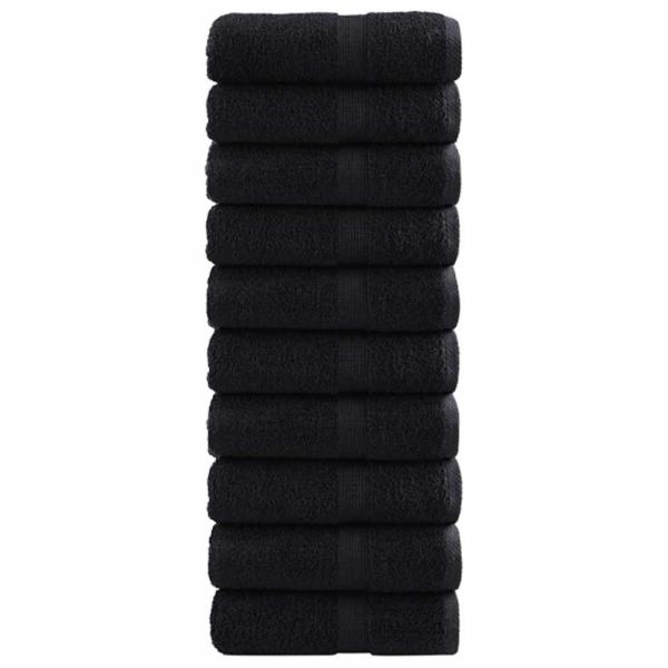 Premium Seiftücher "SOLUND" 50 Stück Schwarz 30x30 cm 550 gsm