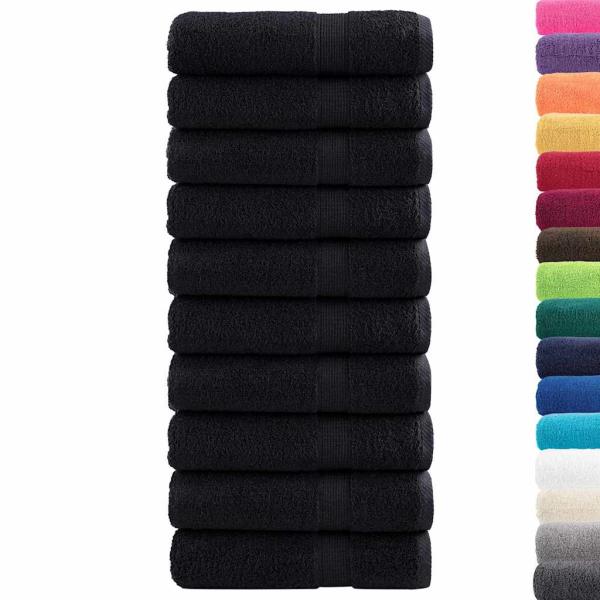 Premium Handtücher "SOLUND" 50 Stück Schwarz 50x100 cm 550 gsm