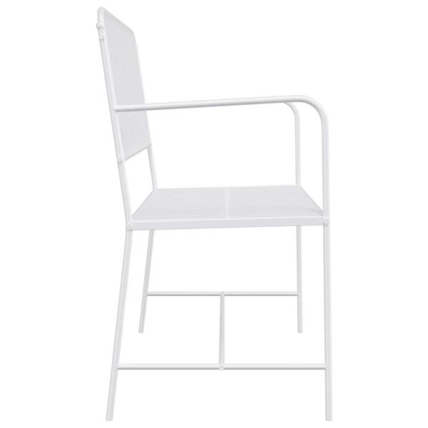 Bank Weiß Metall 103,5 x 51,5 x 90 cm Langlebig Gartenbank