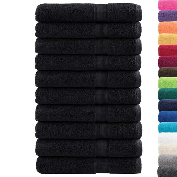 Premium Saunatücher "SOLUND" 25 Stück Schwarz 80x200 cm 550 g/m²