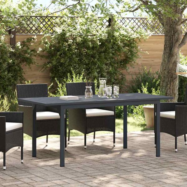 ARDEBO.de - Gartentisch Dunkelgrau Aluminium Groß Erweiterbarer Tisch