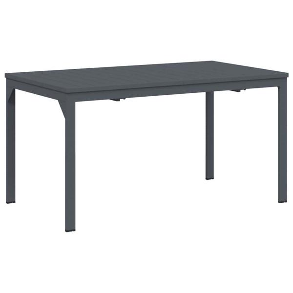 Gartentisch Dunkelgrau Aluminium Groß Erweiterbarer Tisch