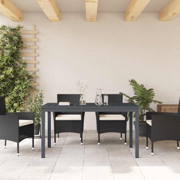 Gartentisch Dunkelgrau Aluminium Groß Erweiterbarer Tisch