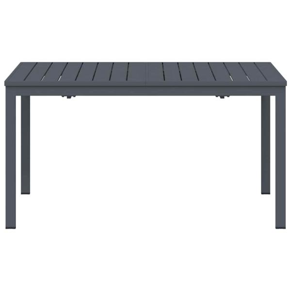 Gartentisch Dunkelgrau Aluminium Groß Erweiterbarer Tisch