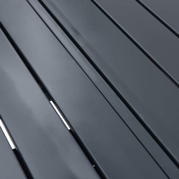 Gartentisch Dunkelgrau Aluminium Groß Erweiterbarer Tisch