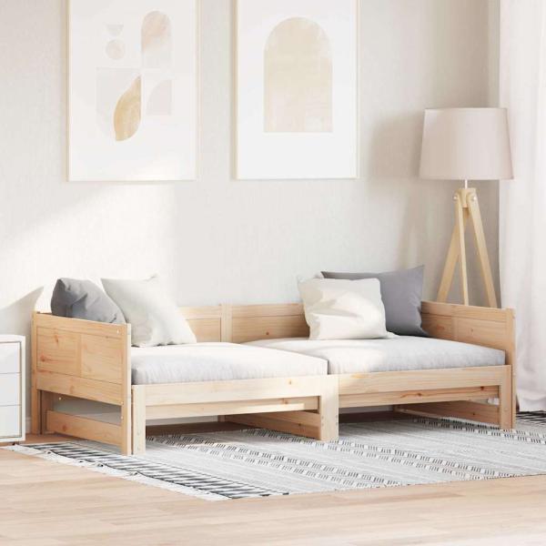 ARDEBO.de - Ausziehbares Tagesbett 90x200 cm Massivholz Kiefer