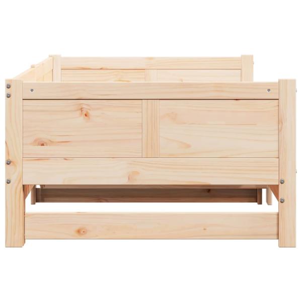 Ausziehbares Tagesbett 90x200 cm Massivholz Kiefer
