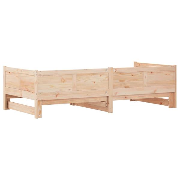 Ausziehbares Tagesbett 90x200 cm Massivholz Kiefer