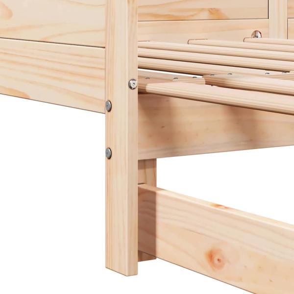 Ausziehbares Tagesbett 90x200 cm Massivholz Kiefer