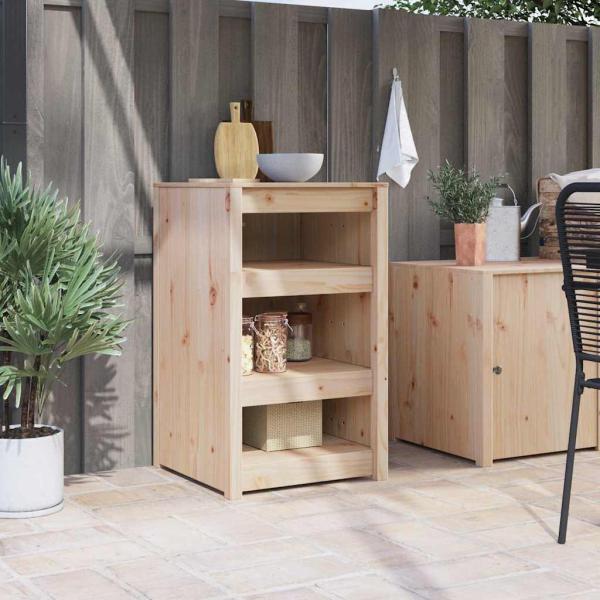 ARDEBO.de - Outdoor Küchenschrank 55x55x92 cm Massivholz Kiefer