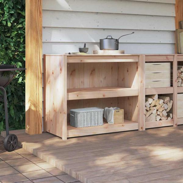 Küchenschrank 106x55x92 cm Massivholz Kiefer