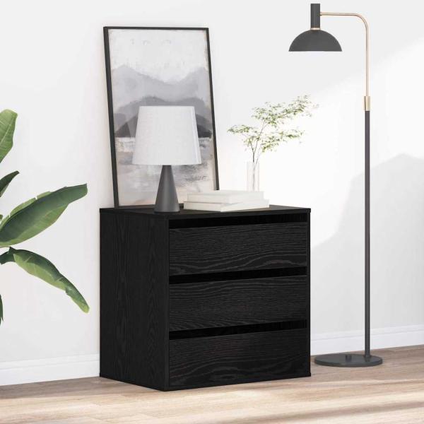 Eckkommode Schwarz Eiche 60x41x58 cm Holzwerkstoff