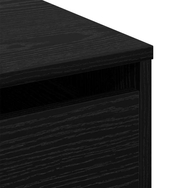 Eckkommode Schwarz Eiche 60x41x58 cm Holzwerkstoff