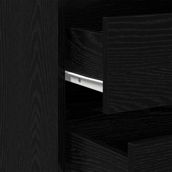 Eckkommode Schwarz Eiche 60x41x58 cm Holzwerkstoff