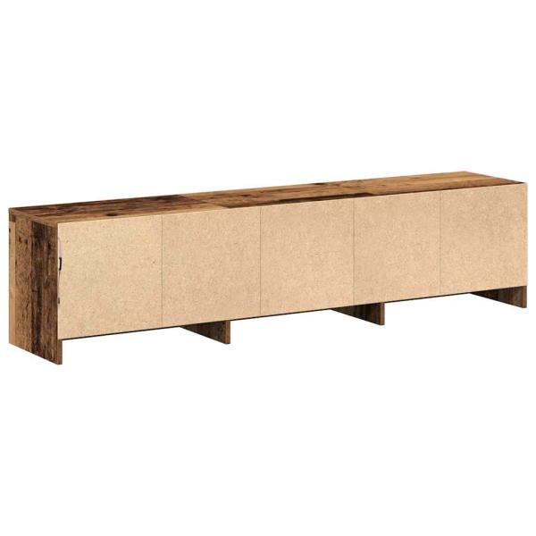 TV Schrank mit LED Altes Holz 162.5x34x40 cm Synthetisches Holz