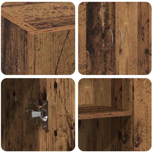 Büroschrank Altes Holz 60x32x77,5 cm Holzwerkstoff
