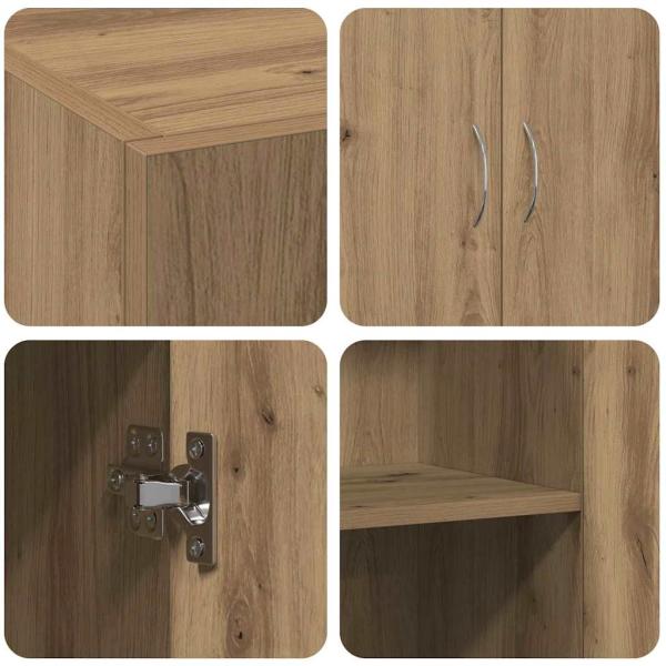 Büroschrank Eiche 60x32x77,5 cm Holzwerkstoff