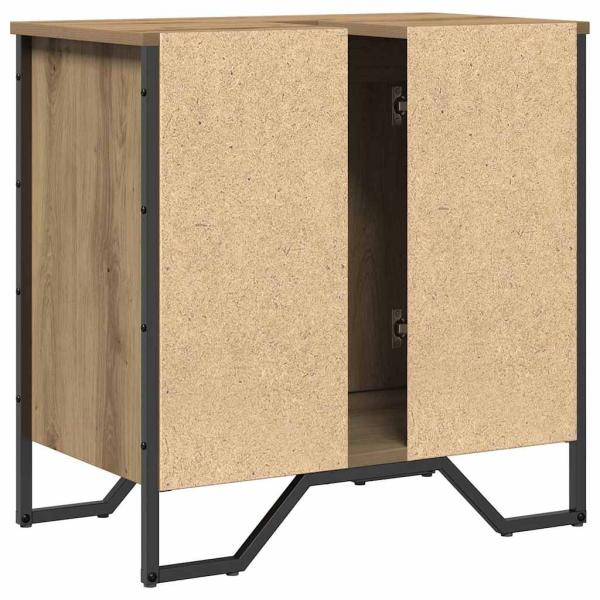 Bad Waschbecken Schrank Artisan Eiche 60x35x50 cm Holzwerkstoff
