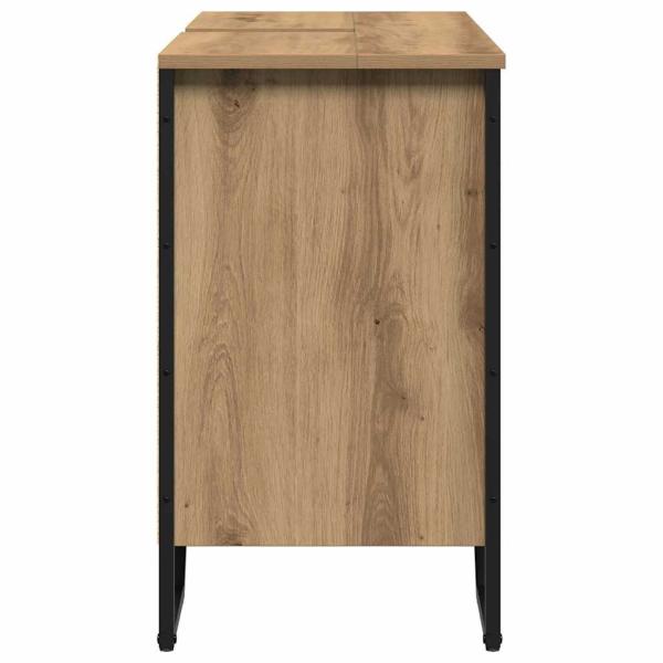 Waschbeckenschrank Eiche 91x35x60 cm Holzwerkstoff