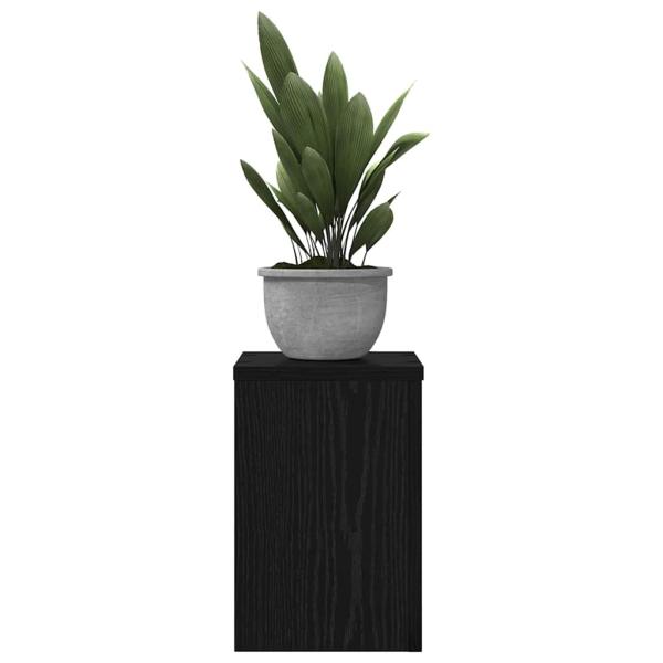 Pflanzenständer 2 Stück Schwarze Eiche 20x20x30 cm Ingenieure Holz