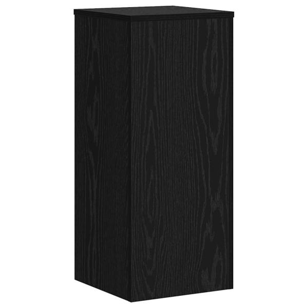 Pflanzenständer 2 Stück Schwarz Eiche 30x30x70 cm Holzwerkstoff