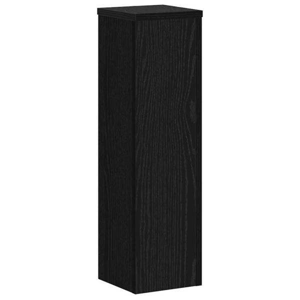 Pflanzenständer 2 Stück Schwarze Eiche 17x17x60 cm Holzwerkstoff