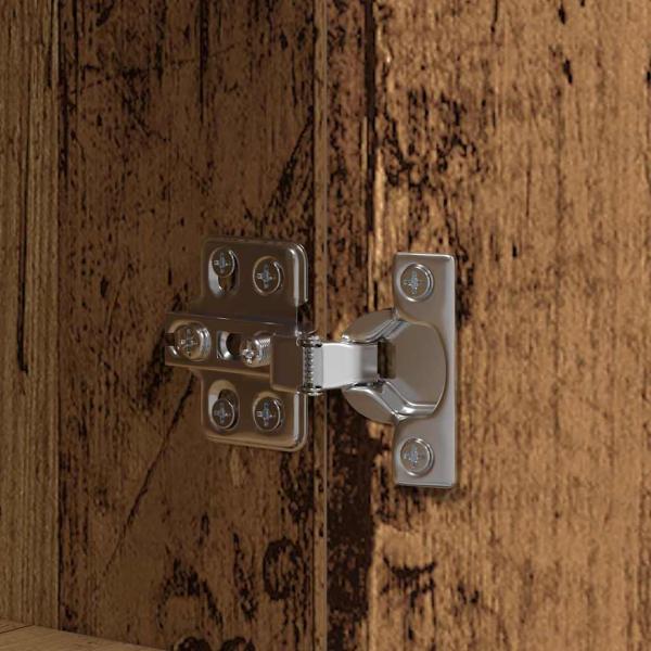 TV Schrank mit LED Altholz 139,5x34x50 cm Spanplatte