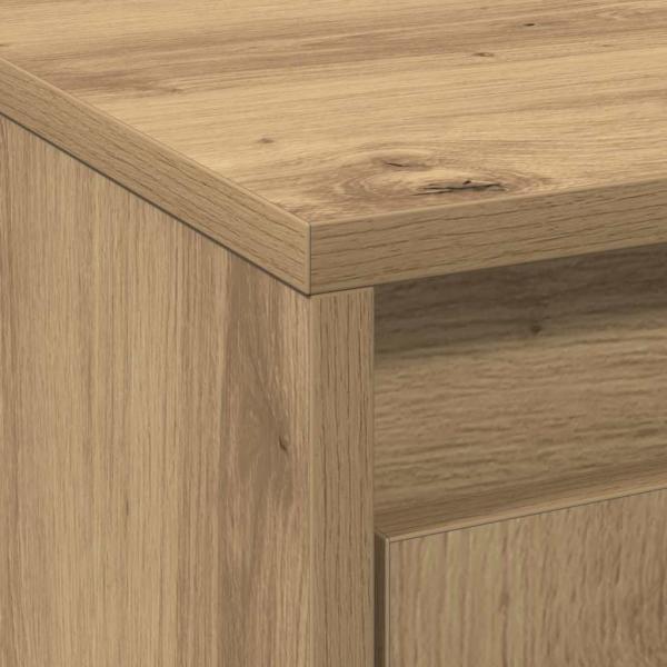 TV-Schrank mit LED Artisan Eiche 139,5x34x50 cm Holzwerkstoff