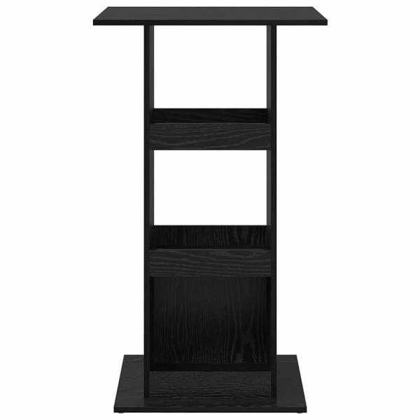 Bar Tisch mit Stauraum Schwarz Eiche 60x60x102 cm Holzwerkstoff