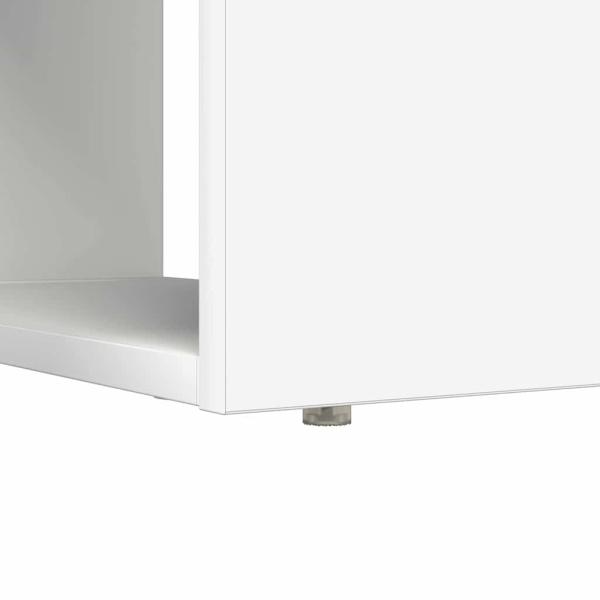 Schreibtisch mit Stauraum Weiß 113x54x120 cm Holzwerkstoff