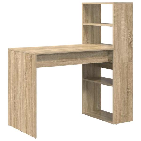 Schreibtisch mit Stauraum Sonoma Eiche 113x54x120 cm Spanplatte