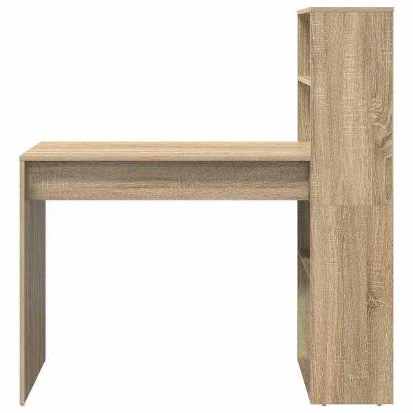 Schreibtisch mit Stauraum Sonoma Eiche 113x54x120 cm Spanplatte