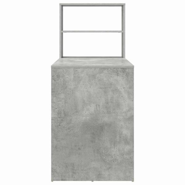 Schreibtisch mit Stauraum Beton Grau 113x54x120 cm Holzwerkstoff