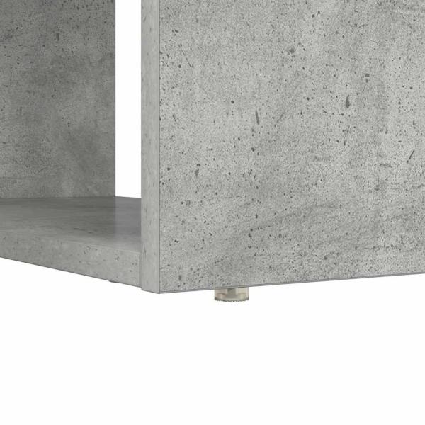 Schreibtisch mit Stauraum Beton Grau 113x54x120 cm Holzwerkstoff
