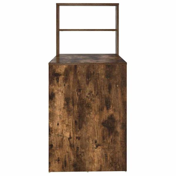 Schreibtisch mit Stauraum Geräucherte Eiche 113x54x120 cm MDF