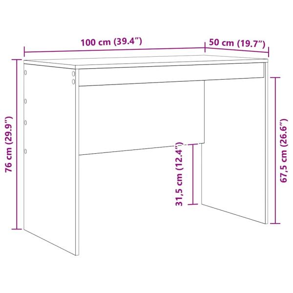 Rustikaler Schreibtisch Altholz Massivholz 100 x 50 x 76 cm
