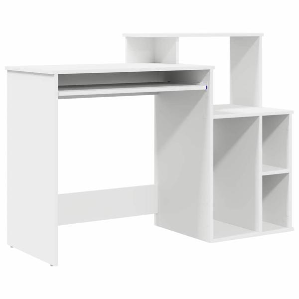 Schreibtisch mit Stauraum Weiß 120.5x44x88.5 cm Holzwerkstoff