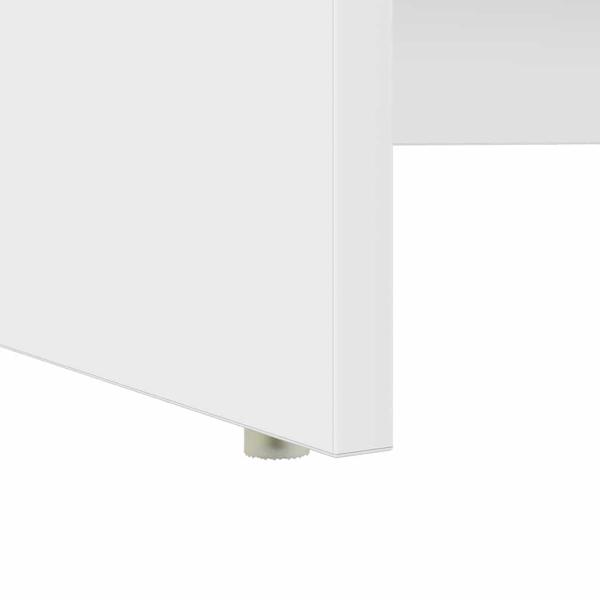 Schreibtisch mit Stauraum Weiß 120.5x44x88.5 cm Holzwerkstoff