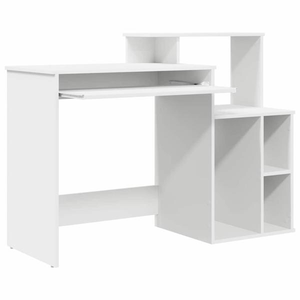 Schreibtisch mit Stauraum Weiß 120.5x44x88.5 cm Holzwerkstoff