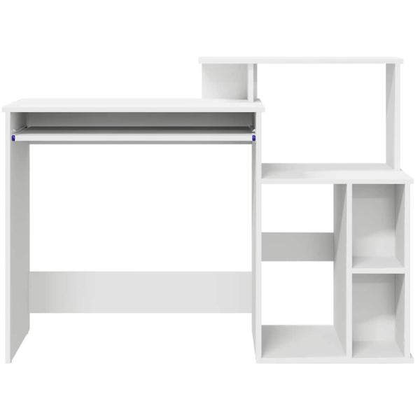 Schreibtisch mit Stauraum Weiß 120.5x44x88.5 cm Holzwerkstoff