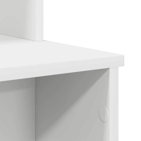 Schreibtisch mit Stauraum Weiß 120.5x44x88.5 cm Holzwerkstoff
