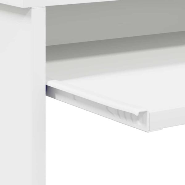 Schreibtisch mit Stauraum Weiß 120.5x44x88.5 cm Holzwerkstoff