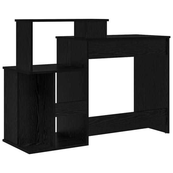 Schreibtisch mit Stauraum Schwarze Eiche 120,5x44x88,5 cm Holzwerkstoff