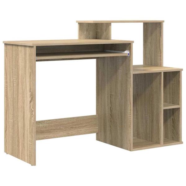Schreibtisch mit Stauraum Sonoma Eiche 120,5x44x88,5 cm Werkstoff