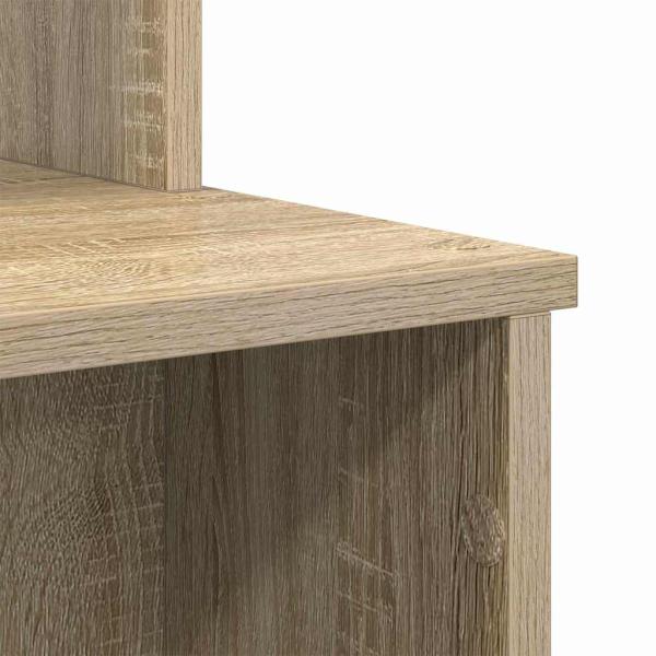 Schreibtisch mit Stauraum Sonoma Eiche 120,5x44x88,5 cm Werkstoff