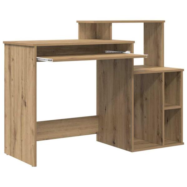 Schreibtisch mit Stauraum Kunsthandwerker Eiche 120,5 x 44 x 88,5 cm Holzwerkstoff