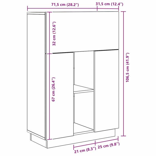Geräucherter Eichen-Schreibtisch Geräucherte Eiche Holzwerkstoff