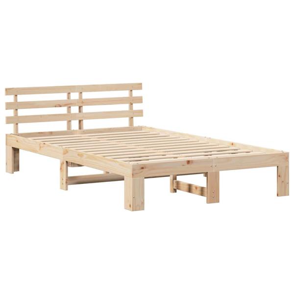 Kiefernholz Bettgestell Natürliches Holz Massivholz 140 x 190 cm